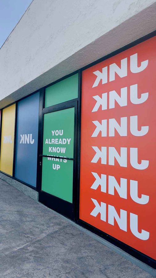 JNK store signs applied to the storefront