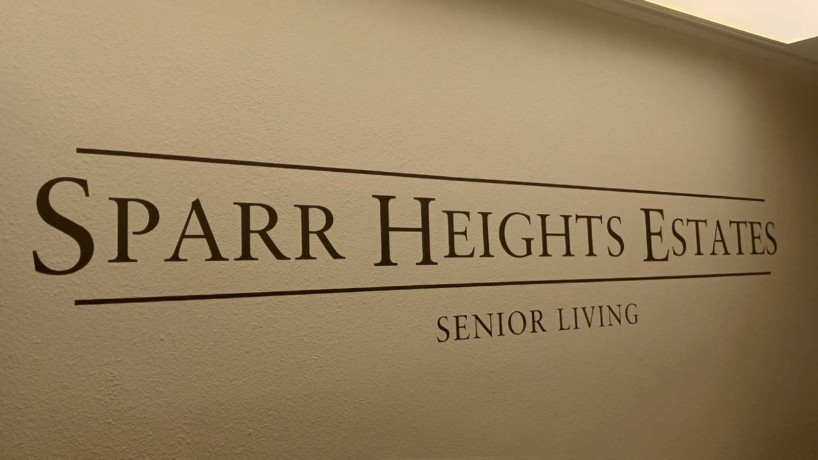 Sparr Heights Estates wall decal attached indoors