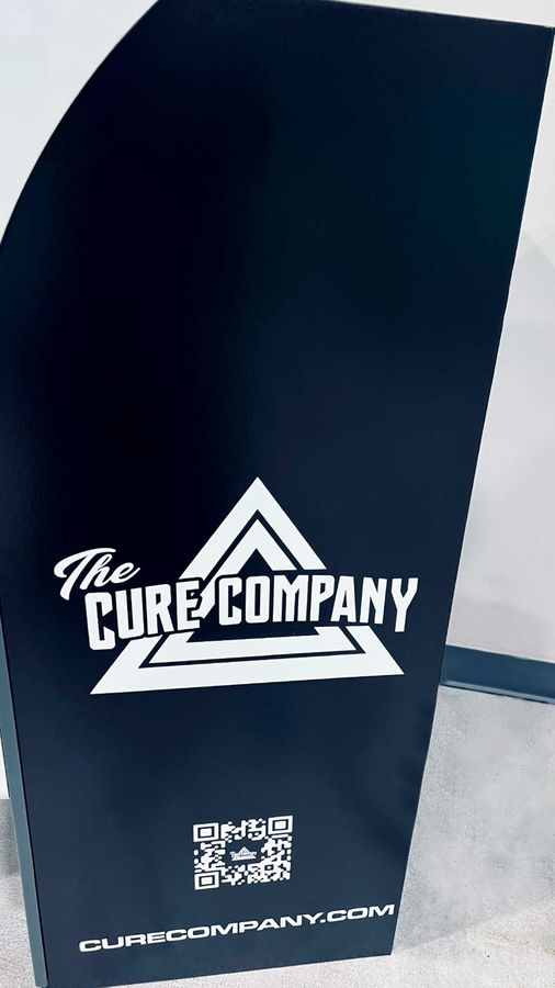 The Cure Company custom decals for interior branding