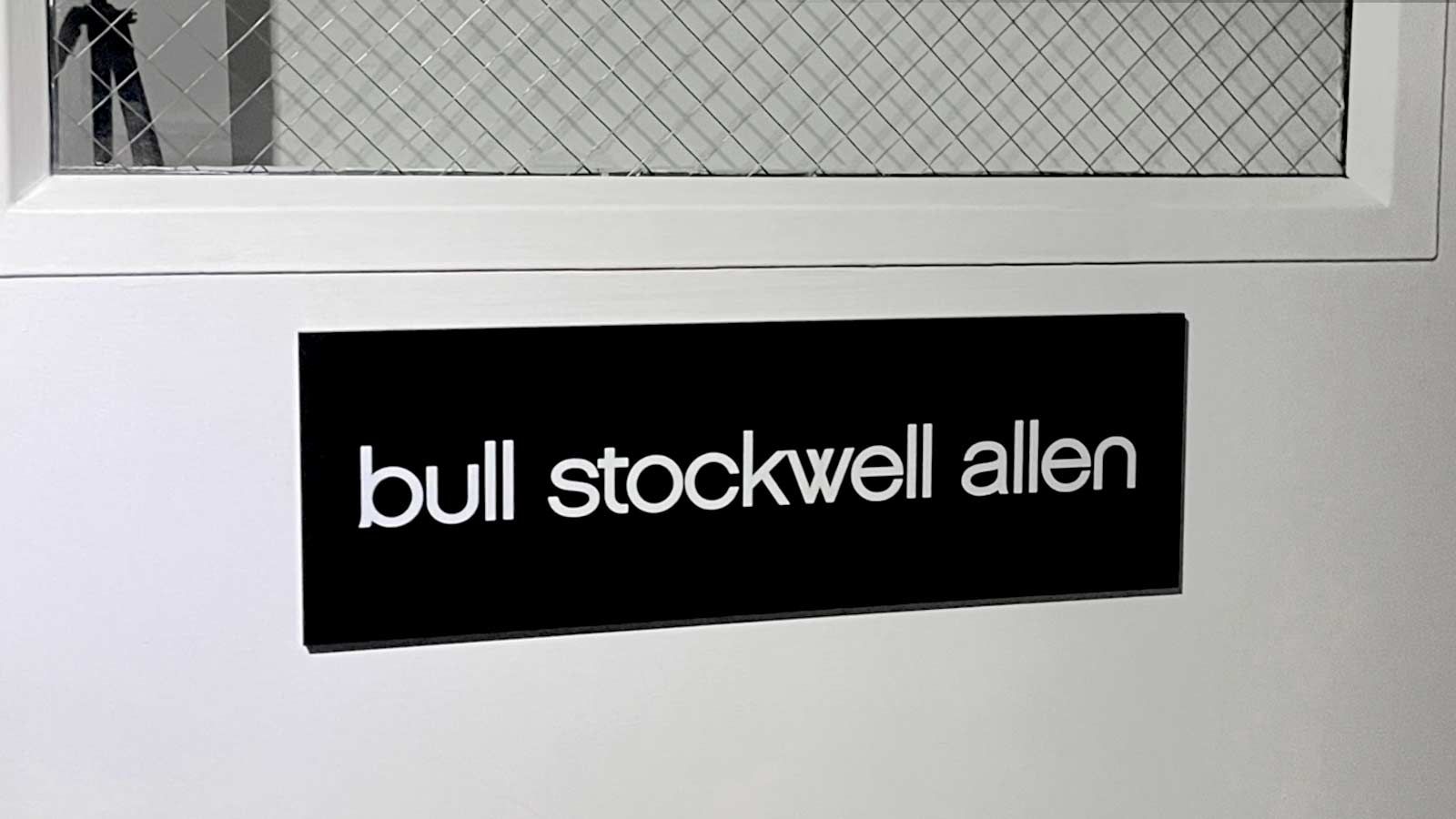 Bull Stockwell Allen interior sign installed on the wall