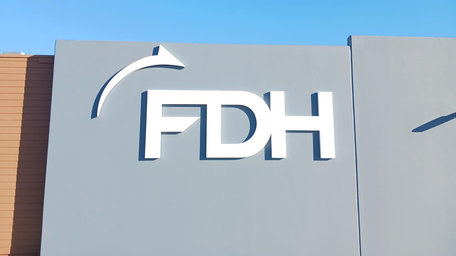 FDH building sign for exterior branding