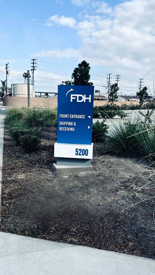 FDH monument sign installed outdoors