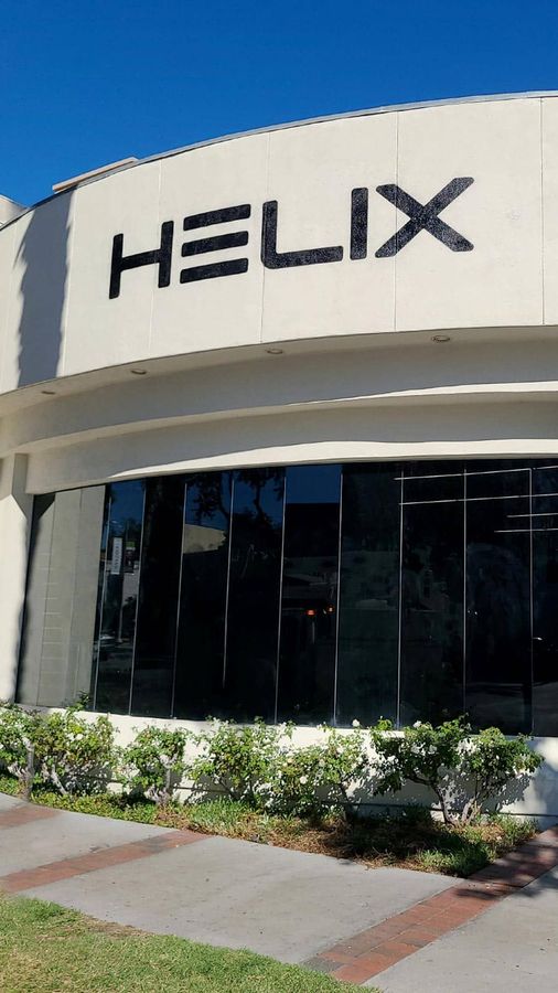 Helix building sign painting for exterior use