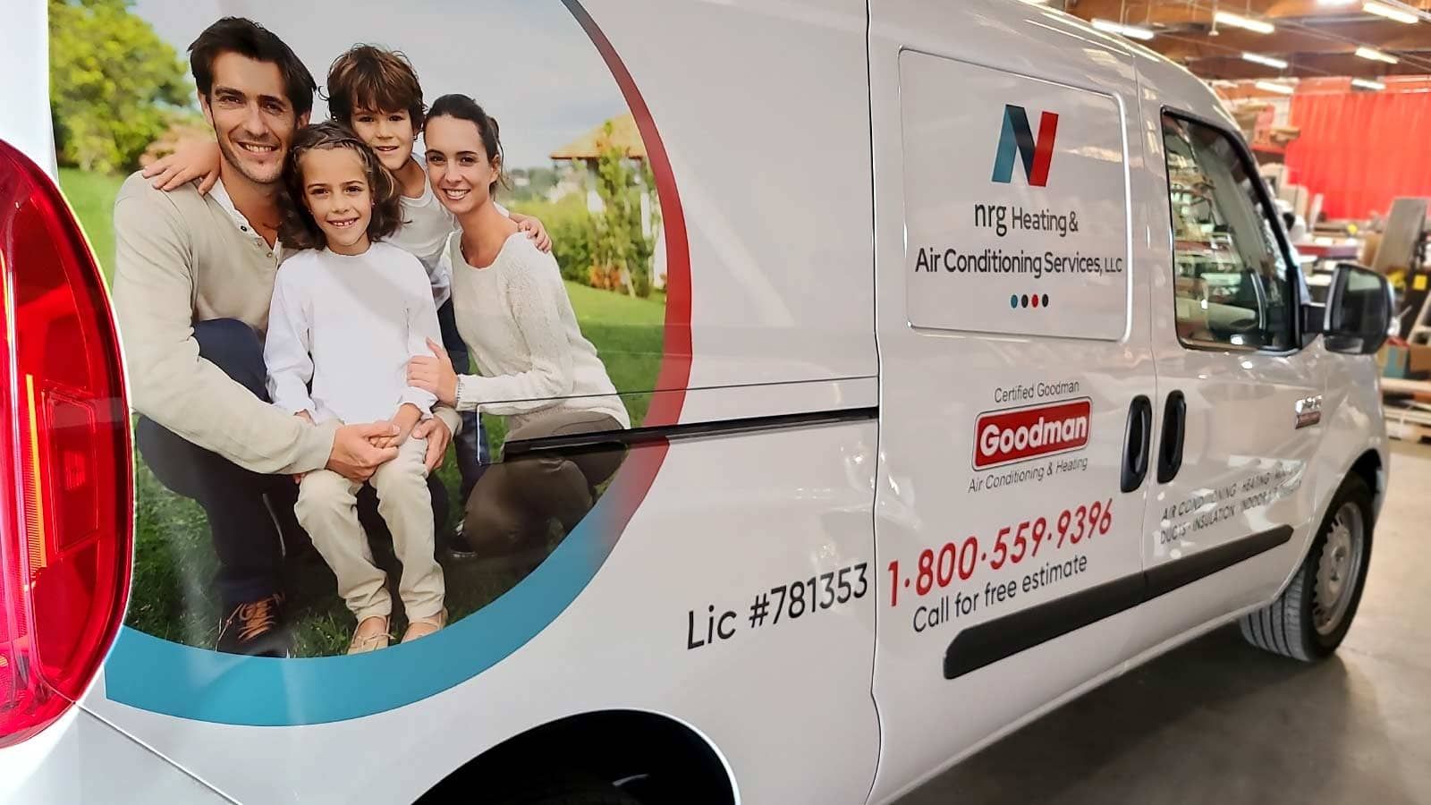 NRG Heating & Air Conditioning Inc. car wraps