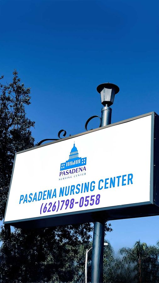 Pasadena Nursing Center light box sign face repair