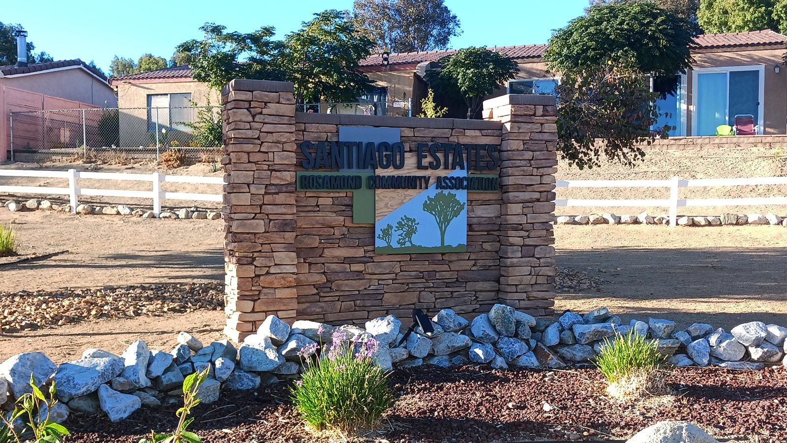 Santiago Estates aluminum sign for branding