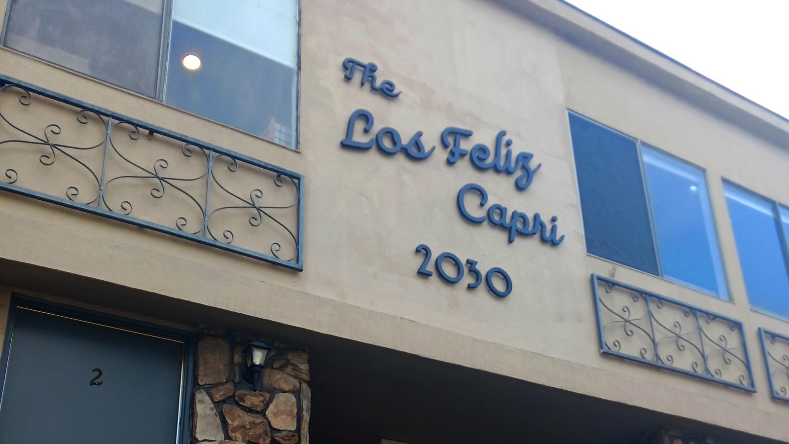 The Los Feliz Capri building sign for branding