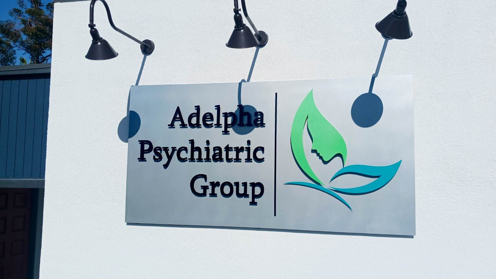 Adelpha Psychiatric Group building sign installation
