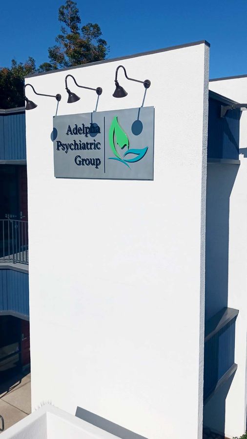 Adelpha Psychiatric Group high rise sign installation
