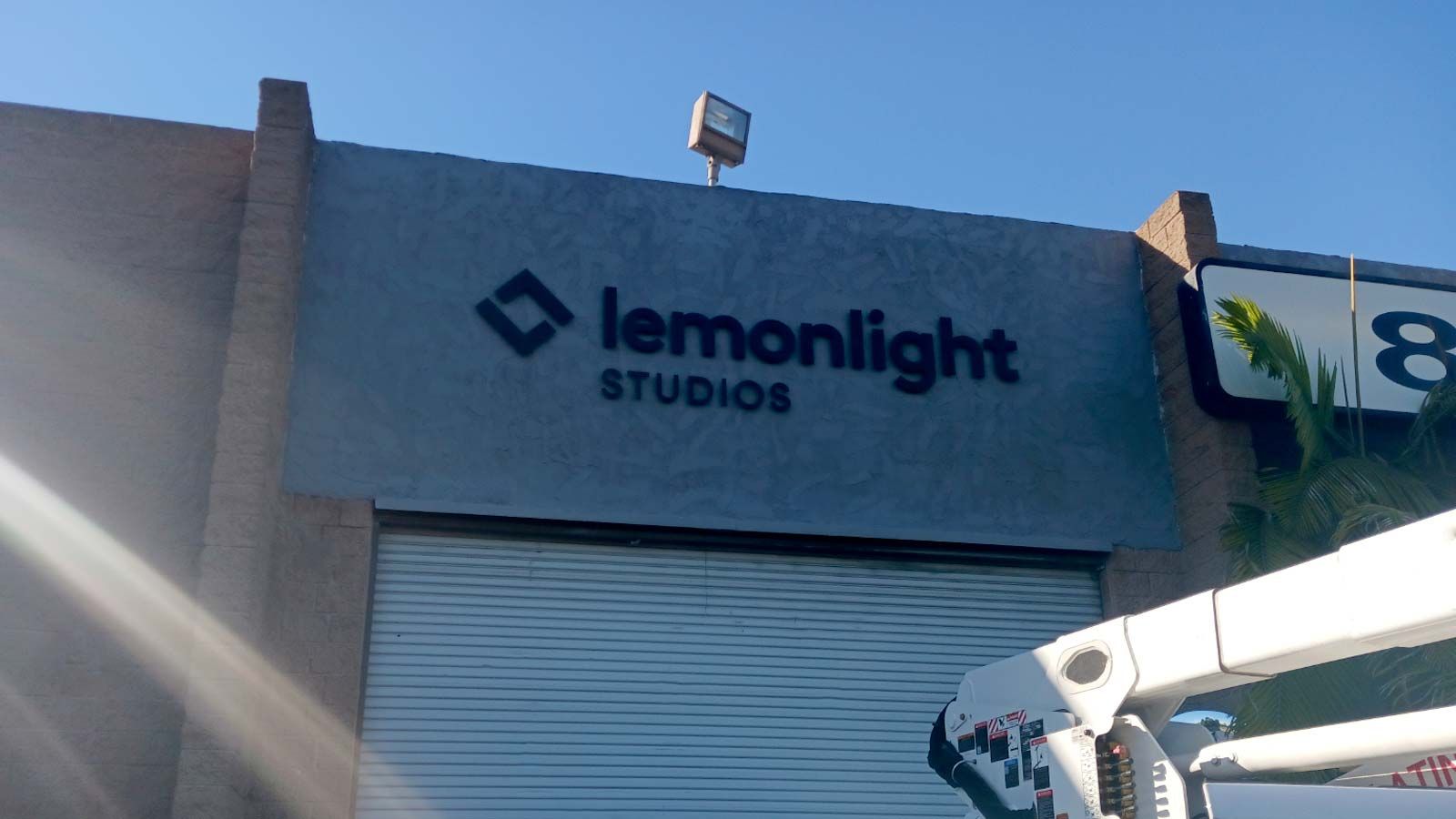 Lemonlight Studios building top sign