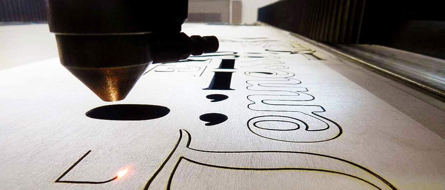 Laser cutting process of highly durable plywood with a burning effect