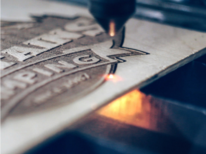 The laser engraving process leading to a meticulous work of art