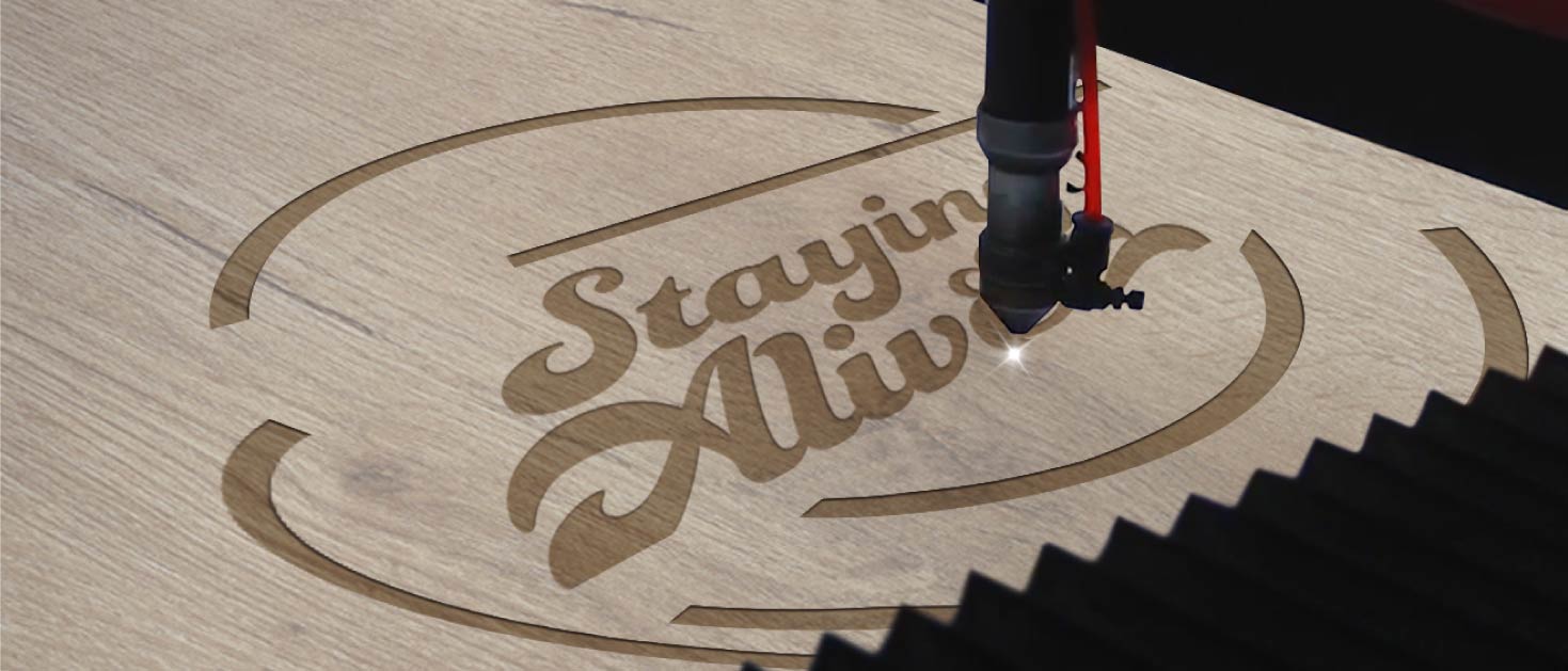 staying alive laser engraving process