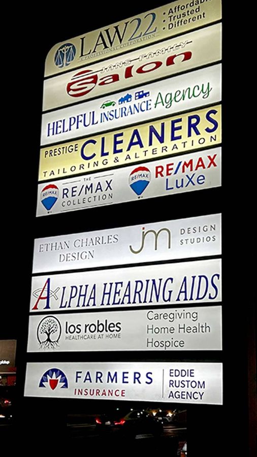Ethan Charles Design pylon sign face replacement