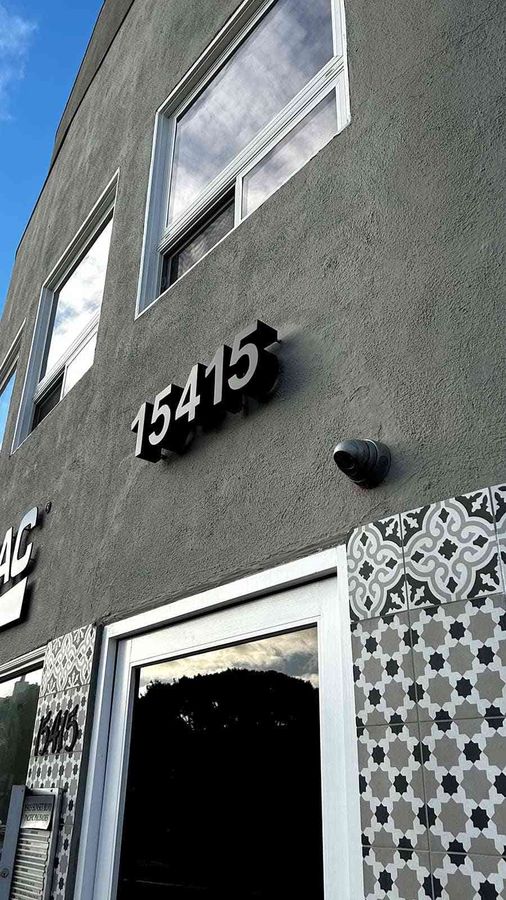 Generac channel letters attached to the building