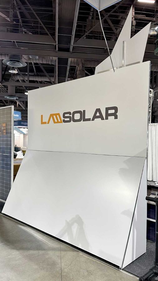 LA Solar Group event signage installed indoors
