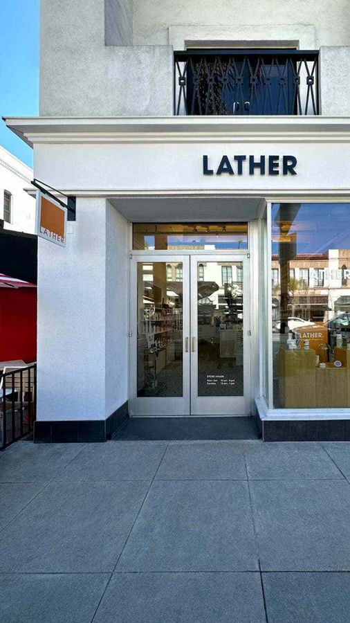 Lather custom letter signs for the storefront