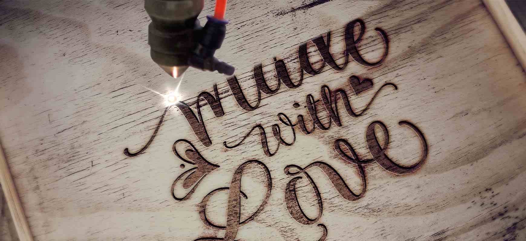 Made with love laser engraving procces with high-end technologies