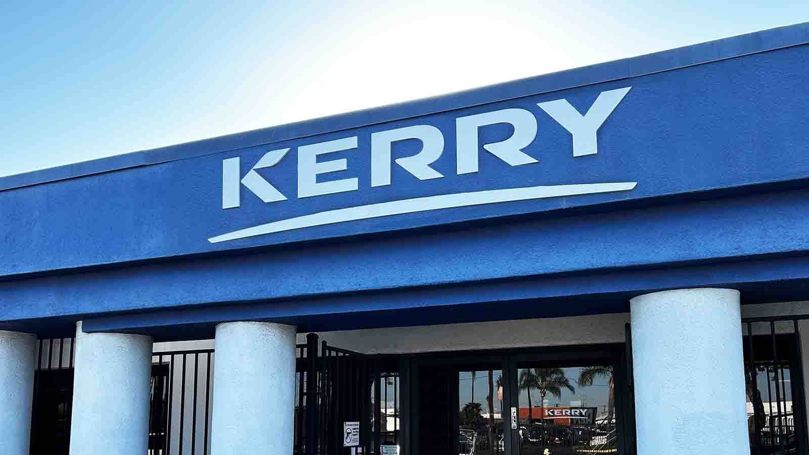 Kerry PVC sign mounted on the facade