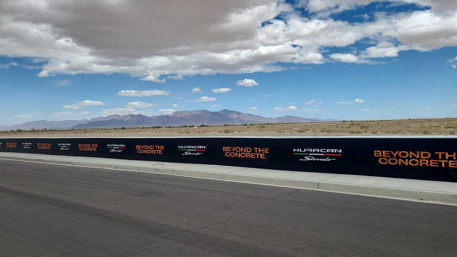 Lamborghini event signage installed outdoors