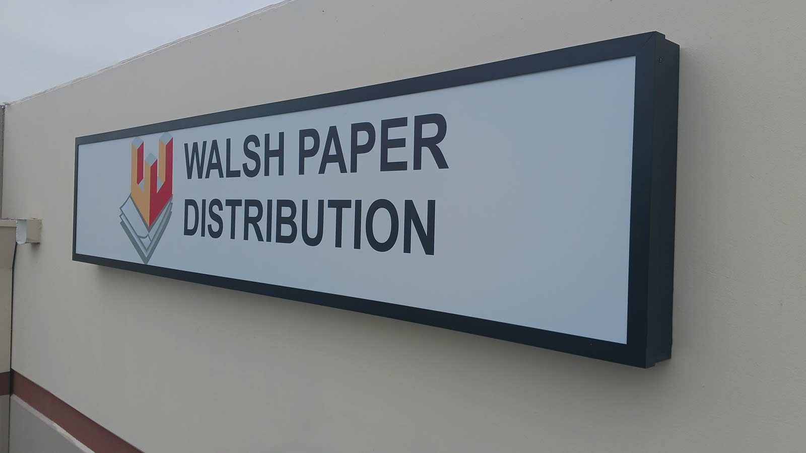Walsh Paper Distribution, Inc. light box sign