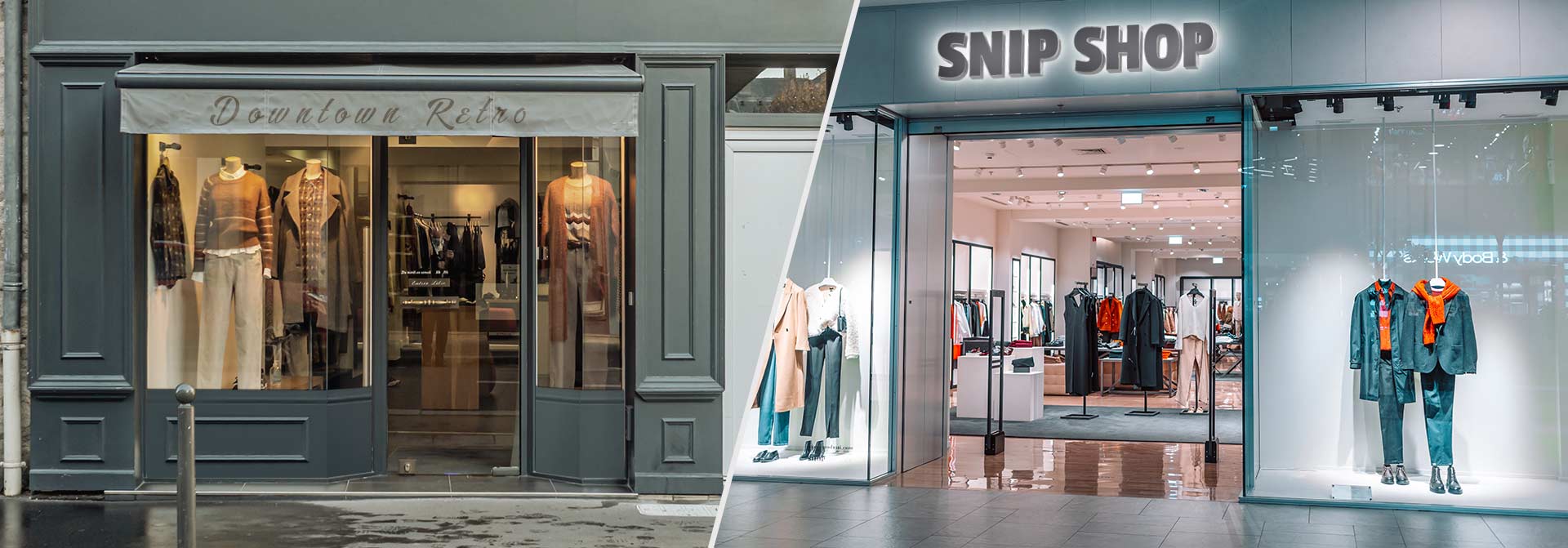 Retail store design evolution from retro to modern styles