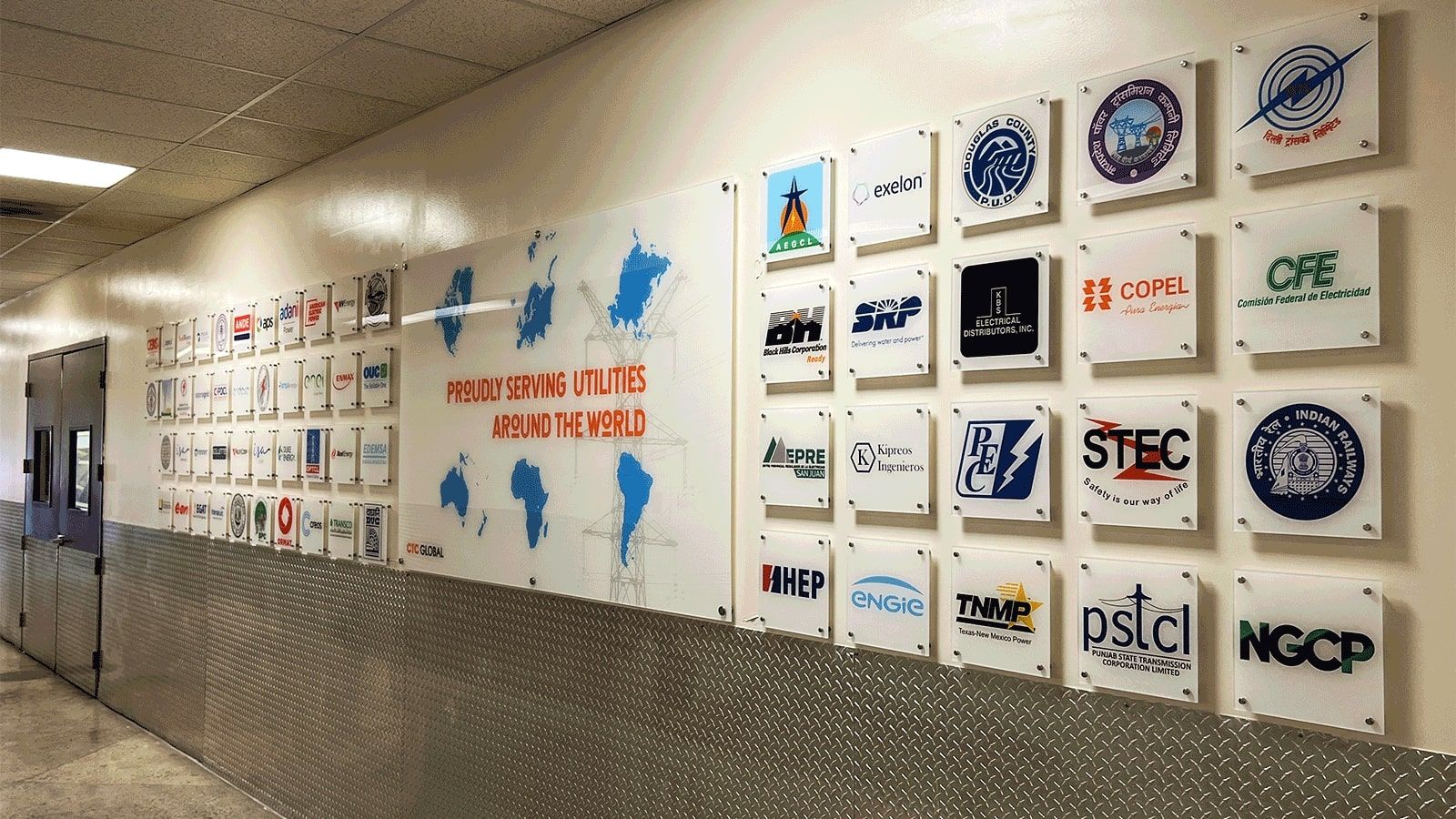 CTC Global office sign mounted on the wall