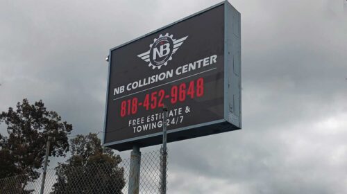 California Auto Rental outdoor sign face replacement