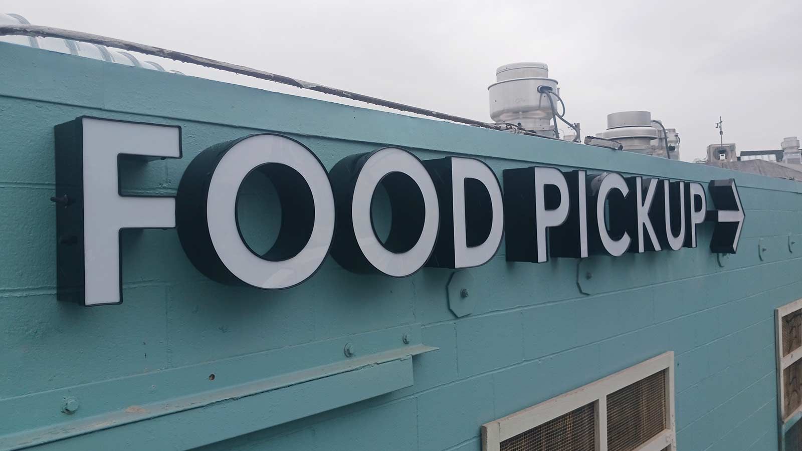 City Storage Systems channel letters on the building