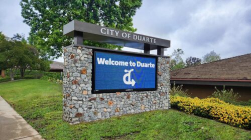 City of Duarte monument sign repair