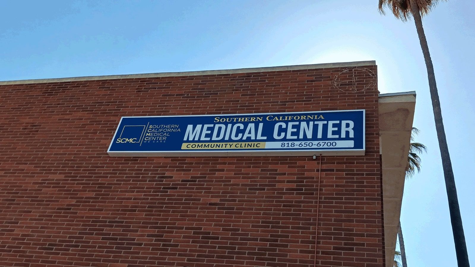 Southern California Medical Center outdoor sign on the wall