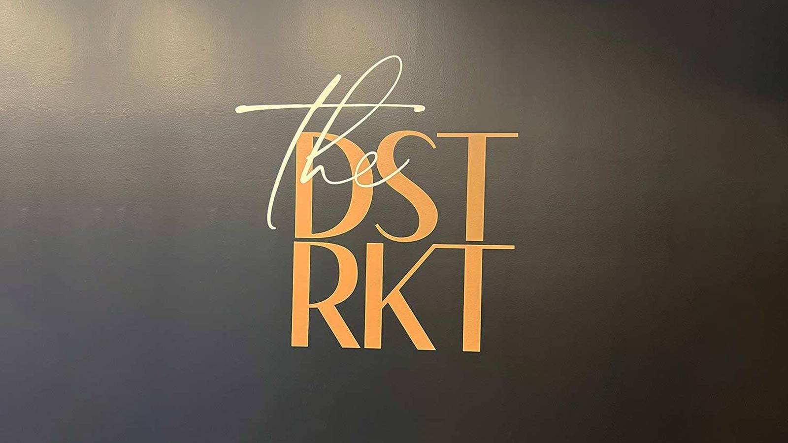 The DSTRKT wall decal applied indoors