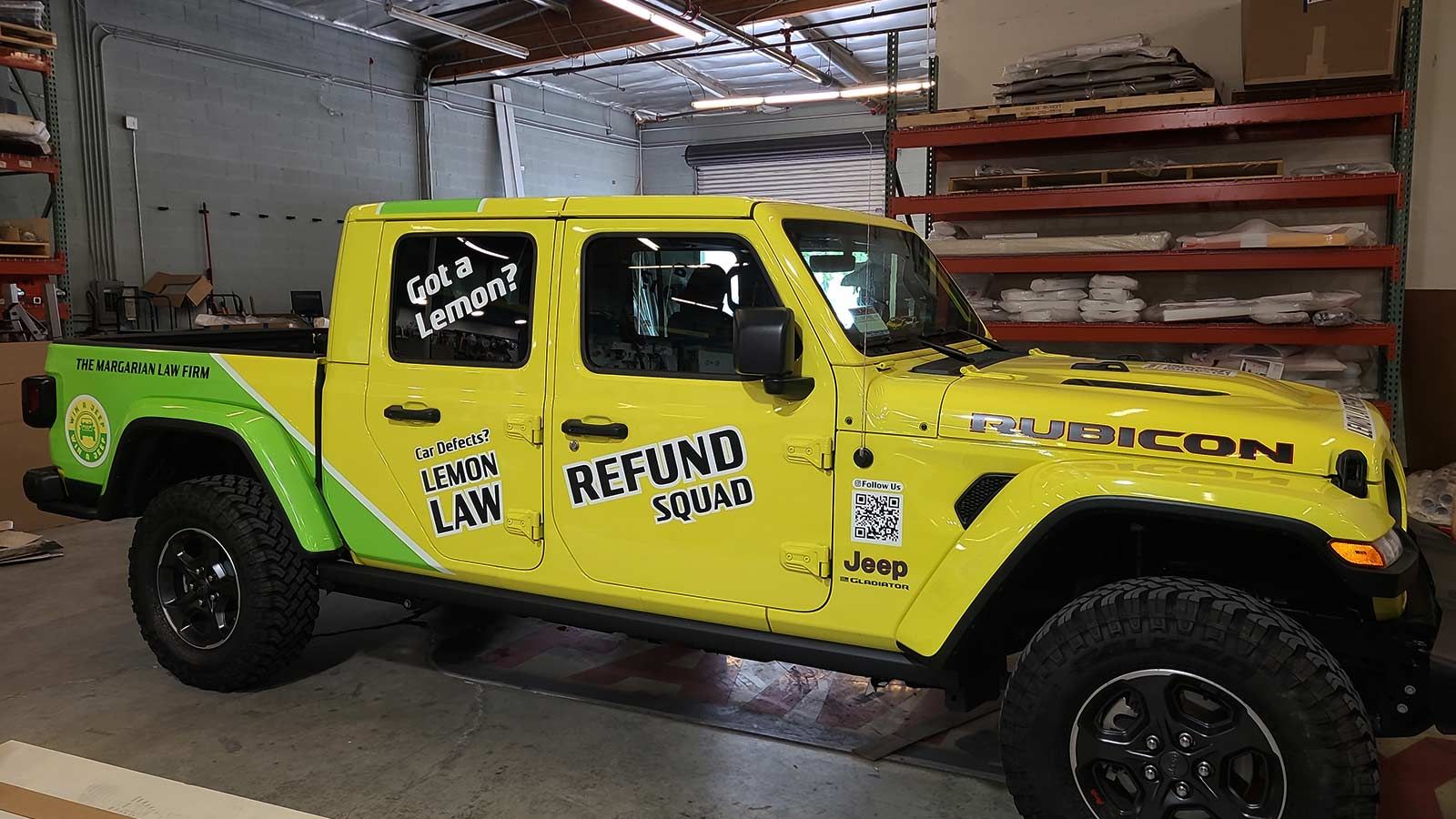 The Margarian Law Firm wraps applied to the car