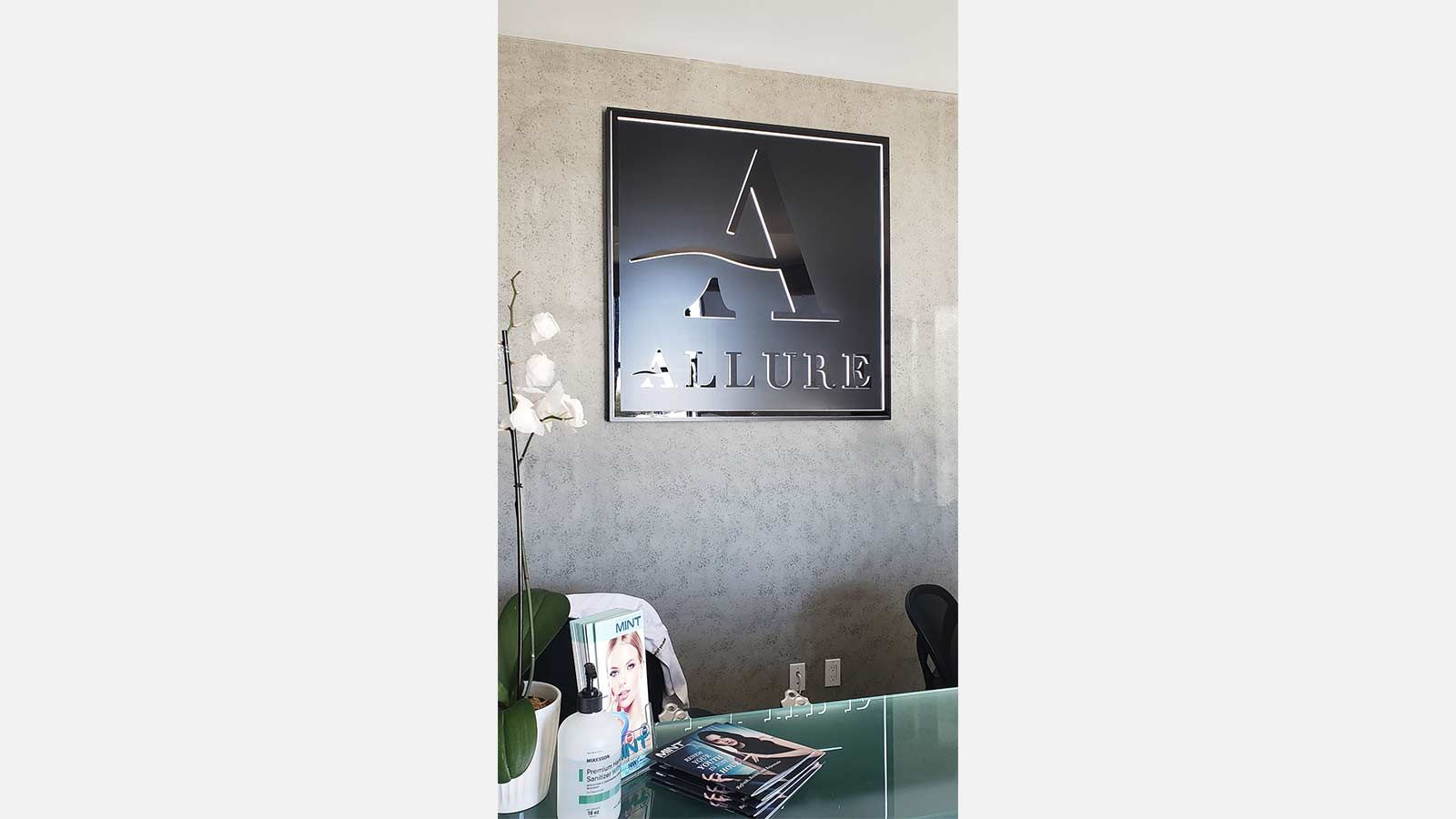 Allure push through sign