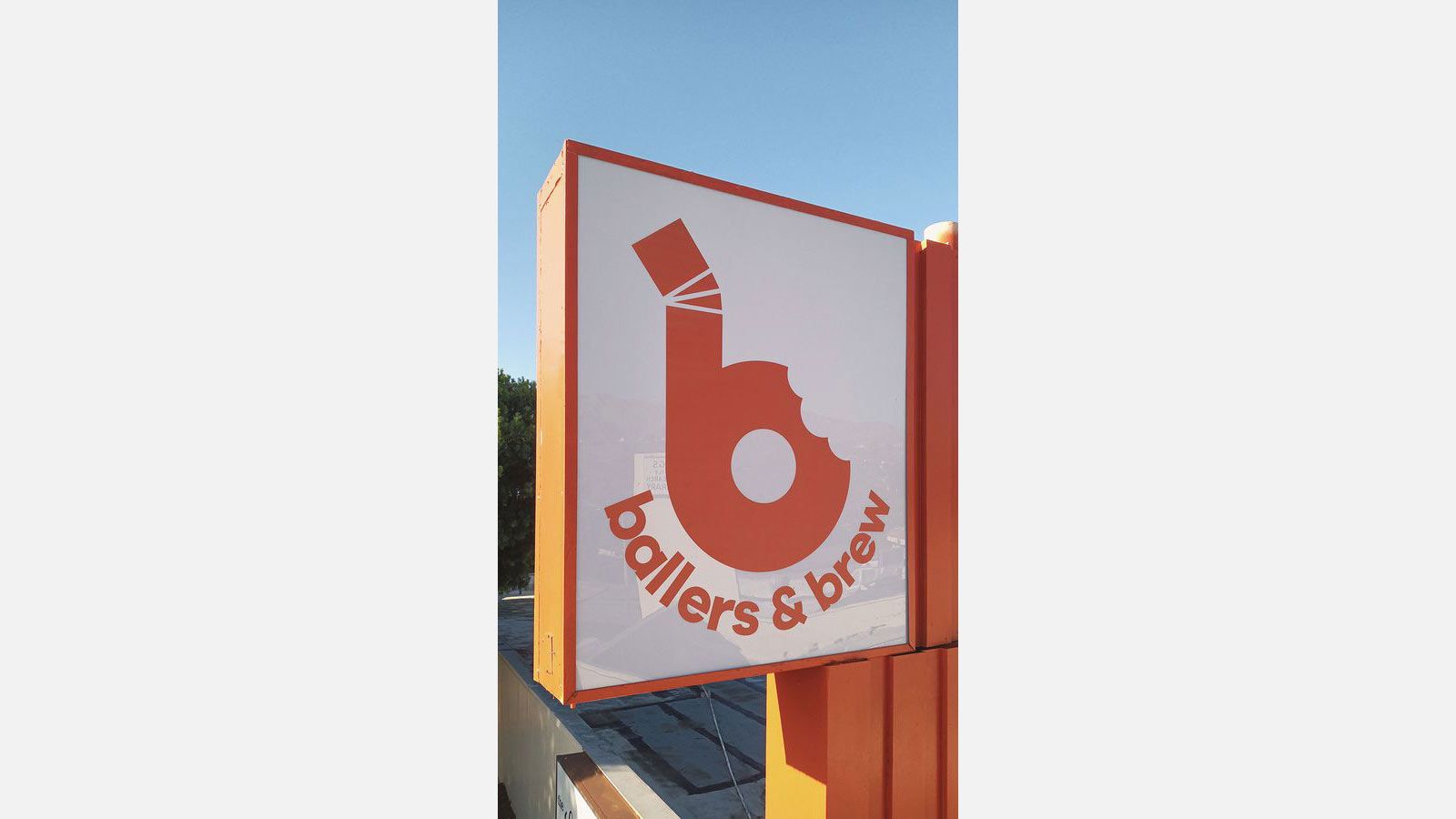 Ballers and brew light box sign