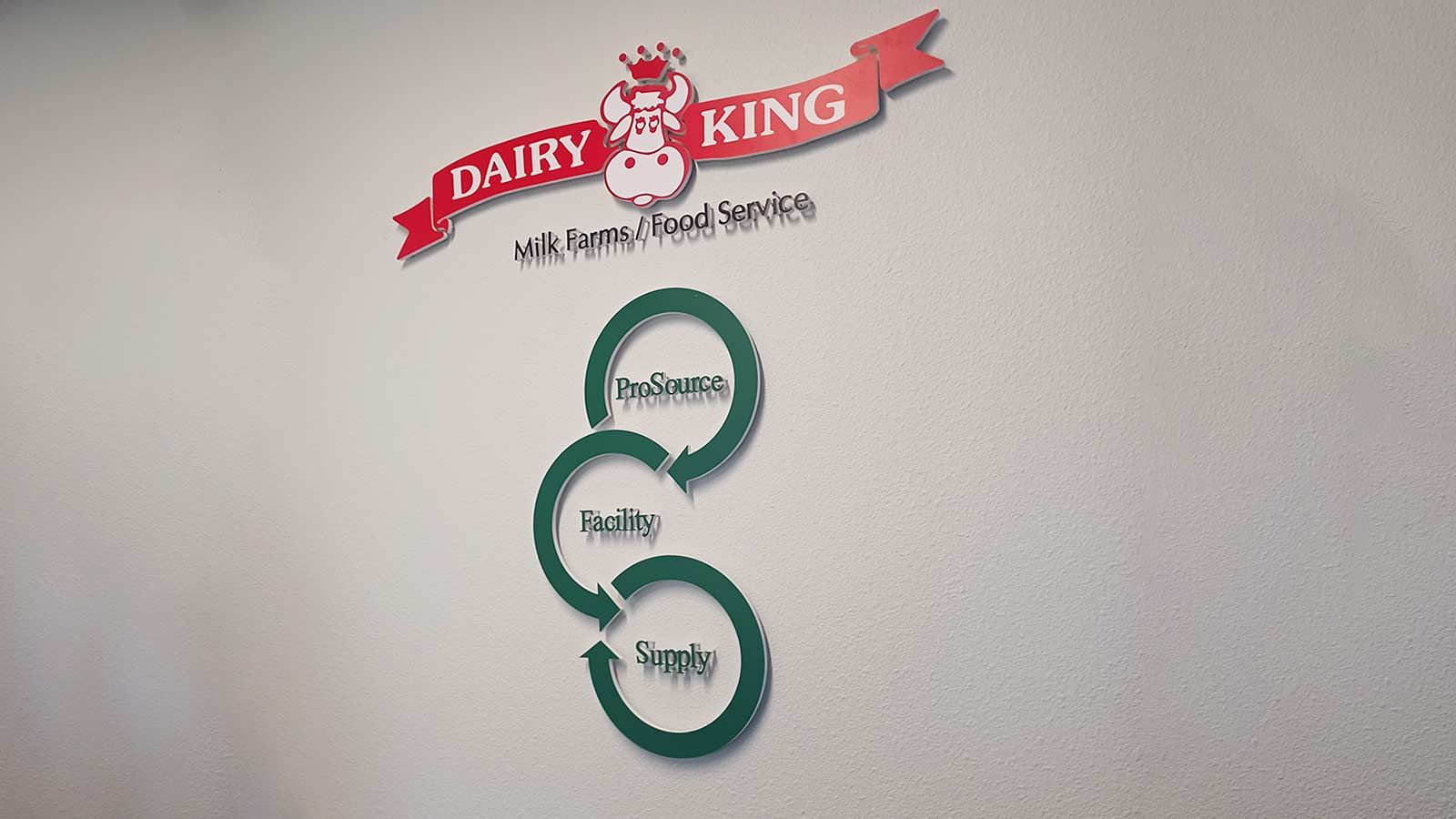 Dairy King PVC signs for interior branding