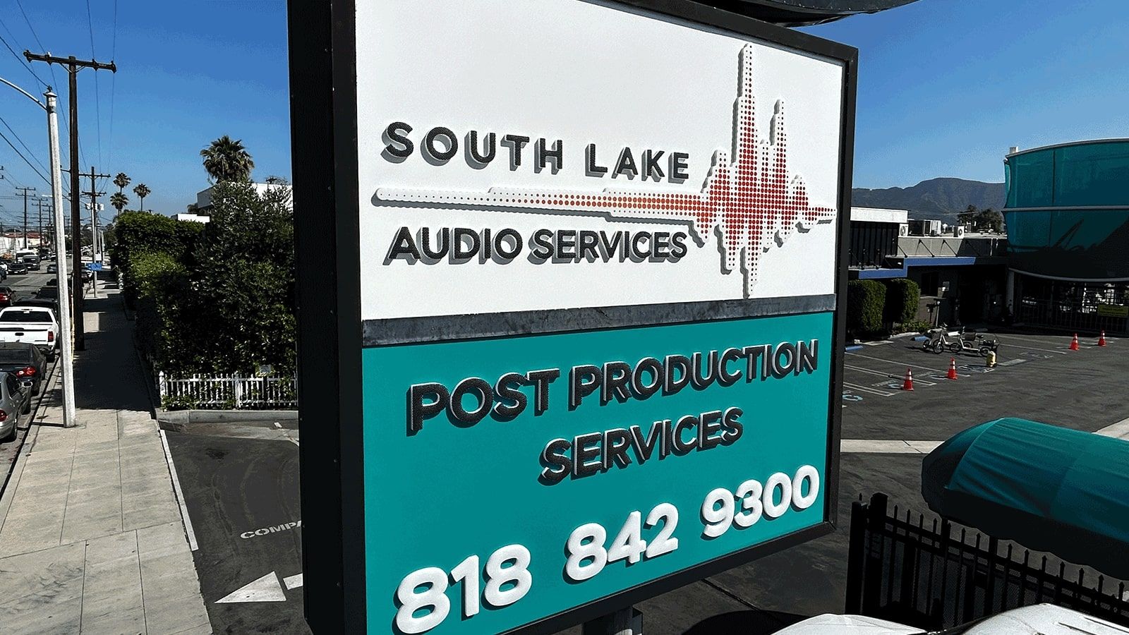 Roundabout Entertainment pylon sign placed outdoors