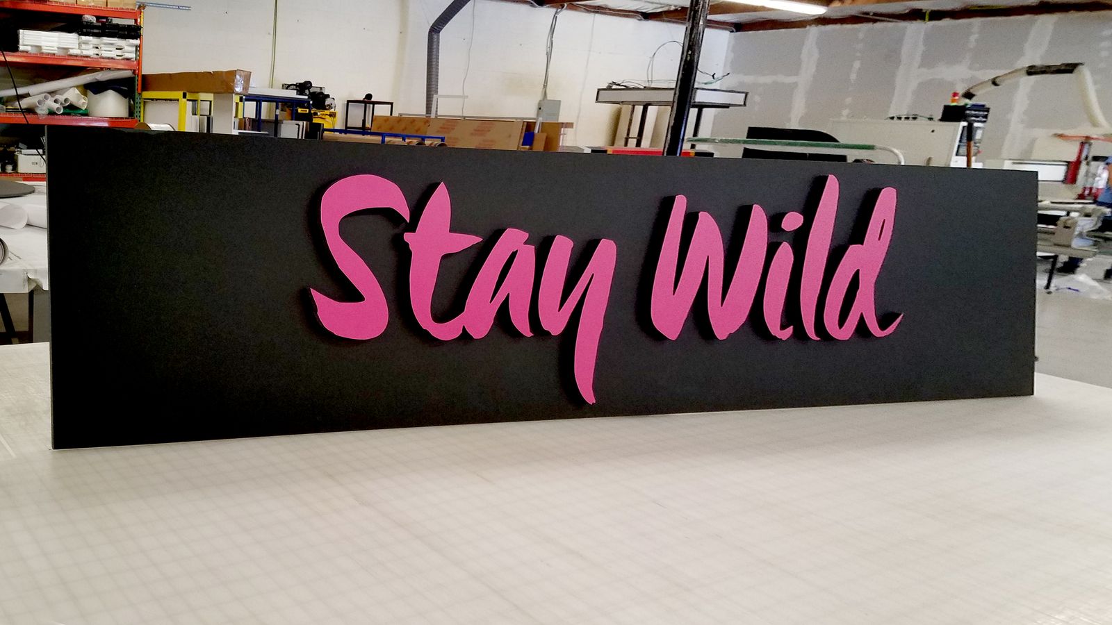 black and pink gatorboard 3d display