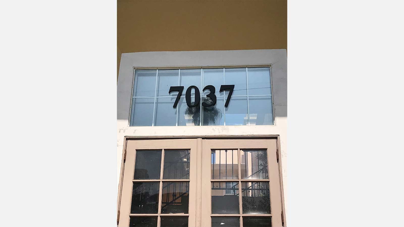entrance door address black pvc letters