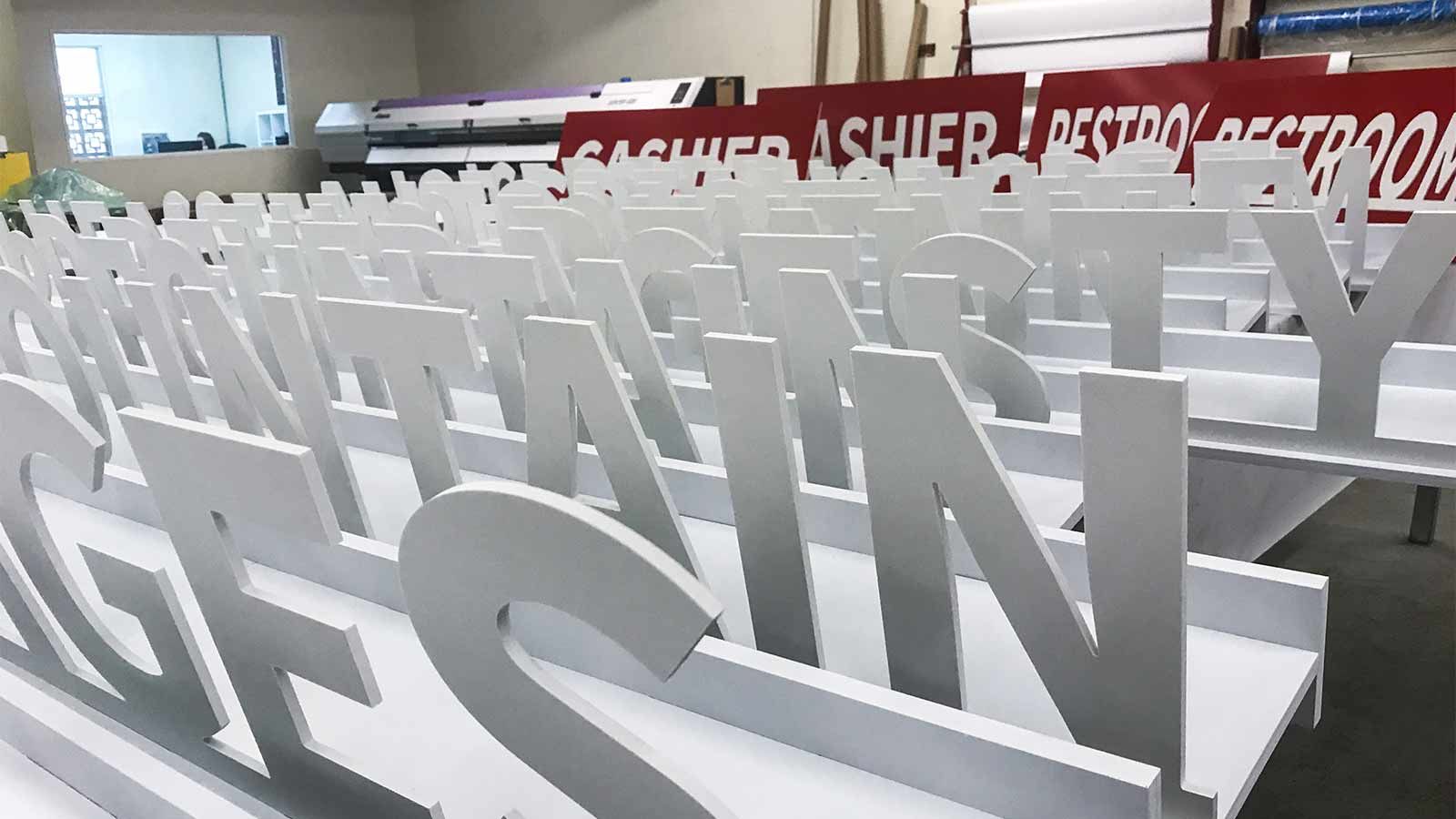future display base pvc dimensional letters