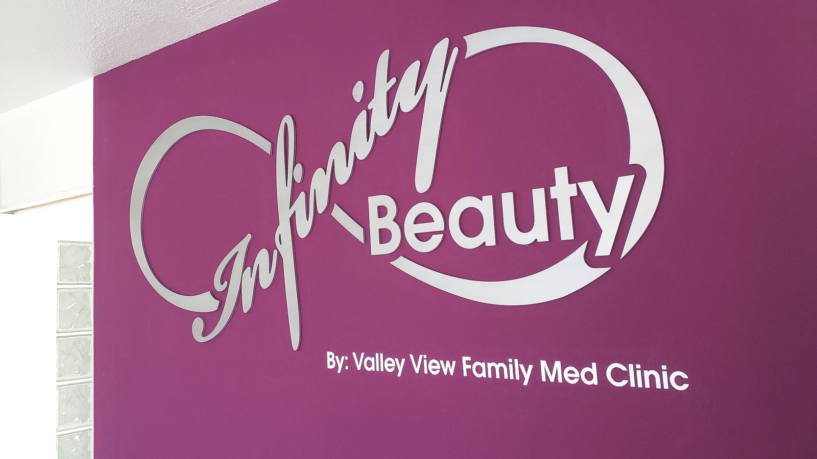 infinity beauty aluminum office letters