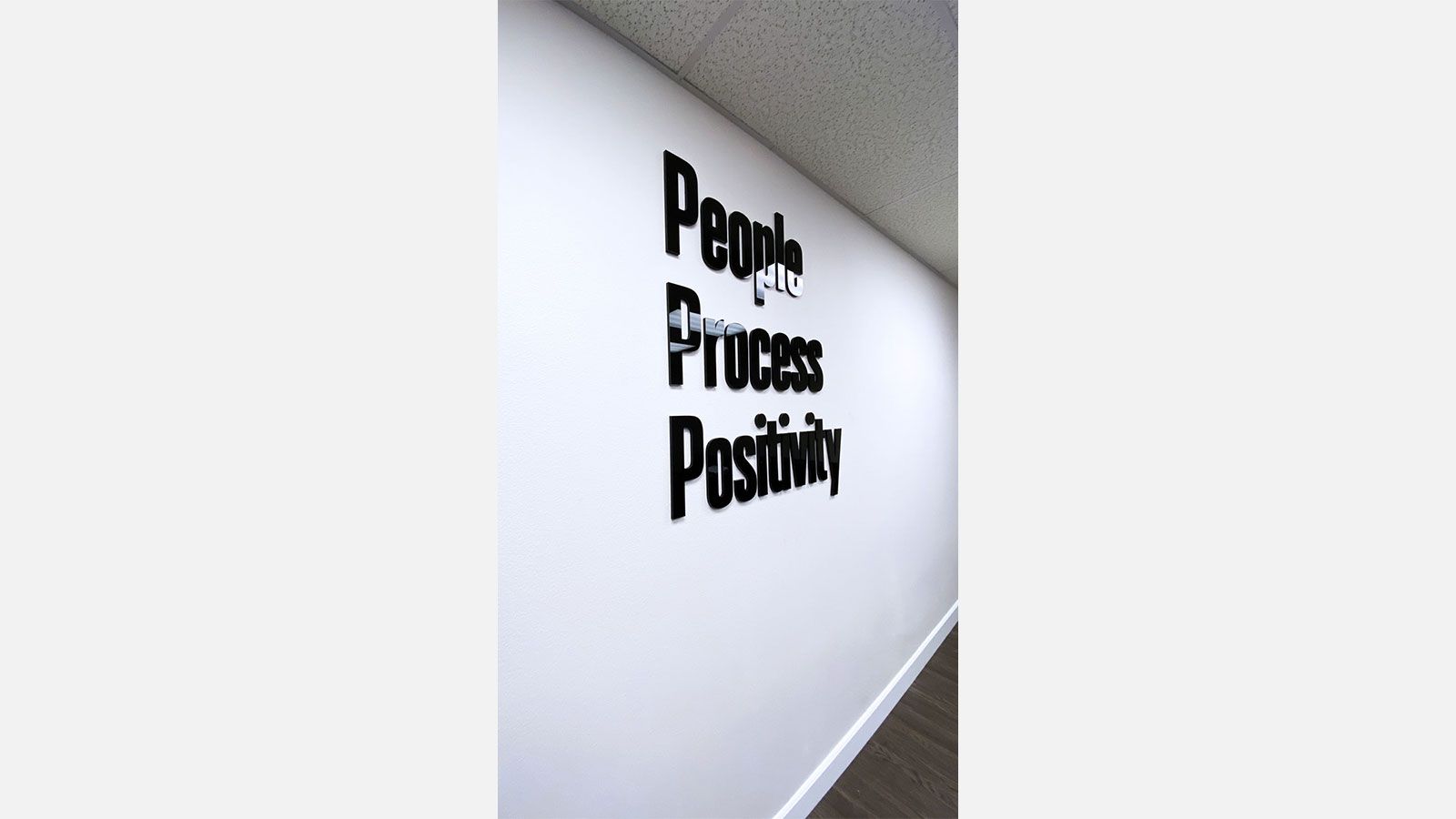 motivational quote office dimensional letters