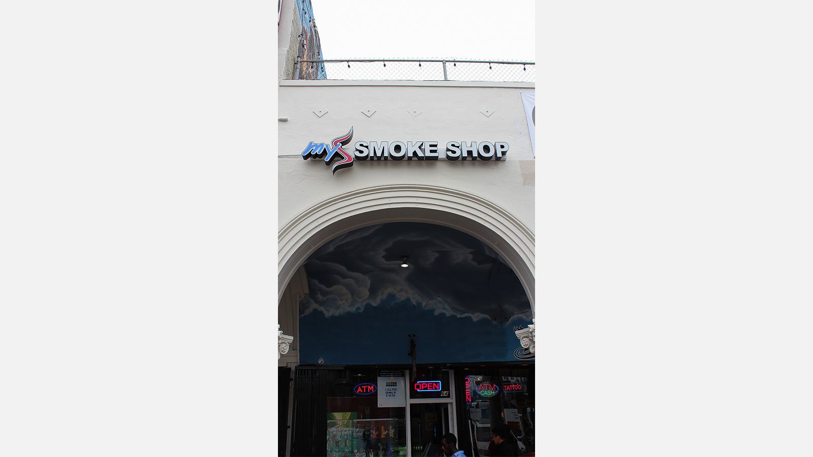 my smoke shop face lit letters