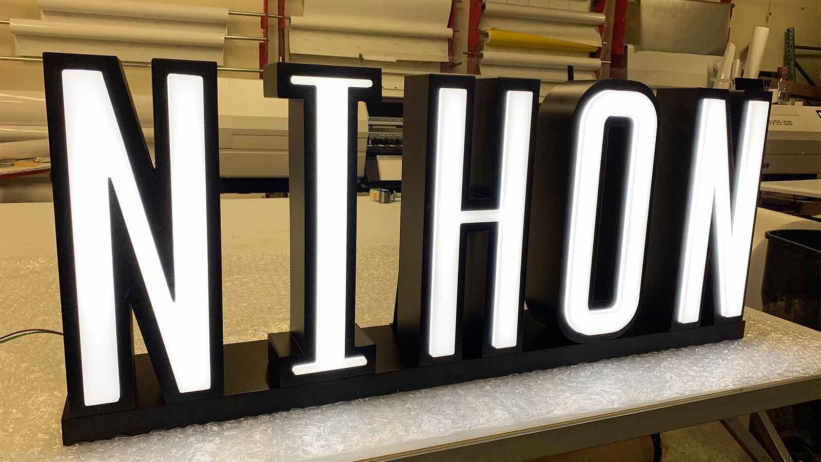 nihon frontlit 3d letters