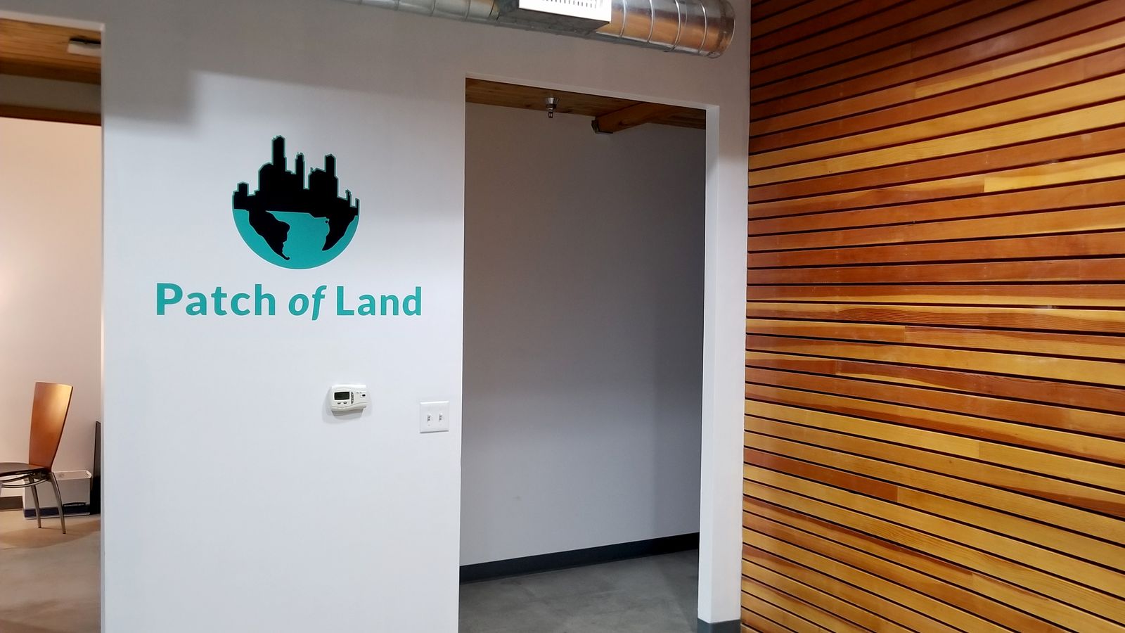 patch of land wall logo decal