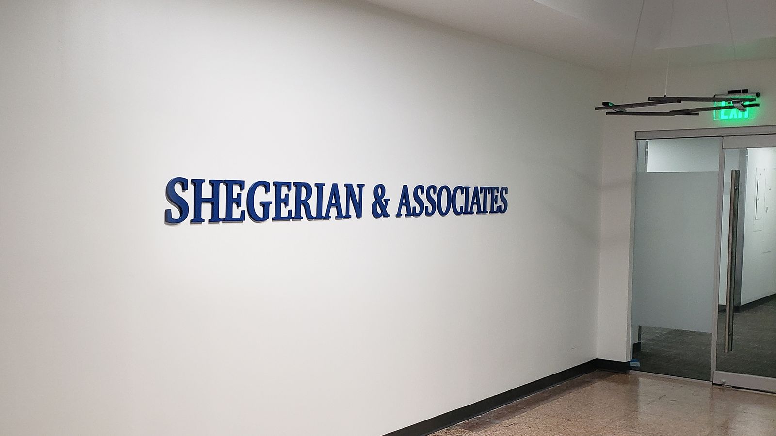 shegerian and associates office 3d letters