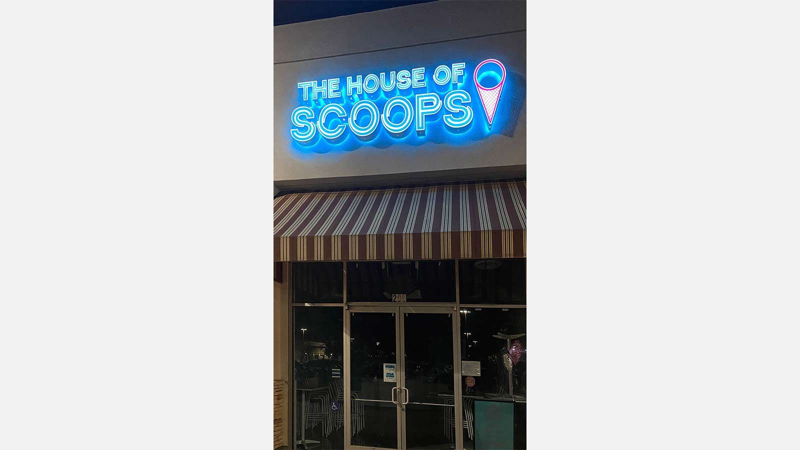 the house of scoops channel letters
