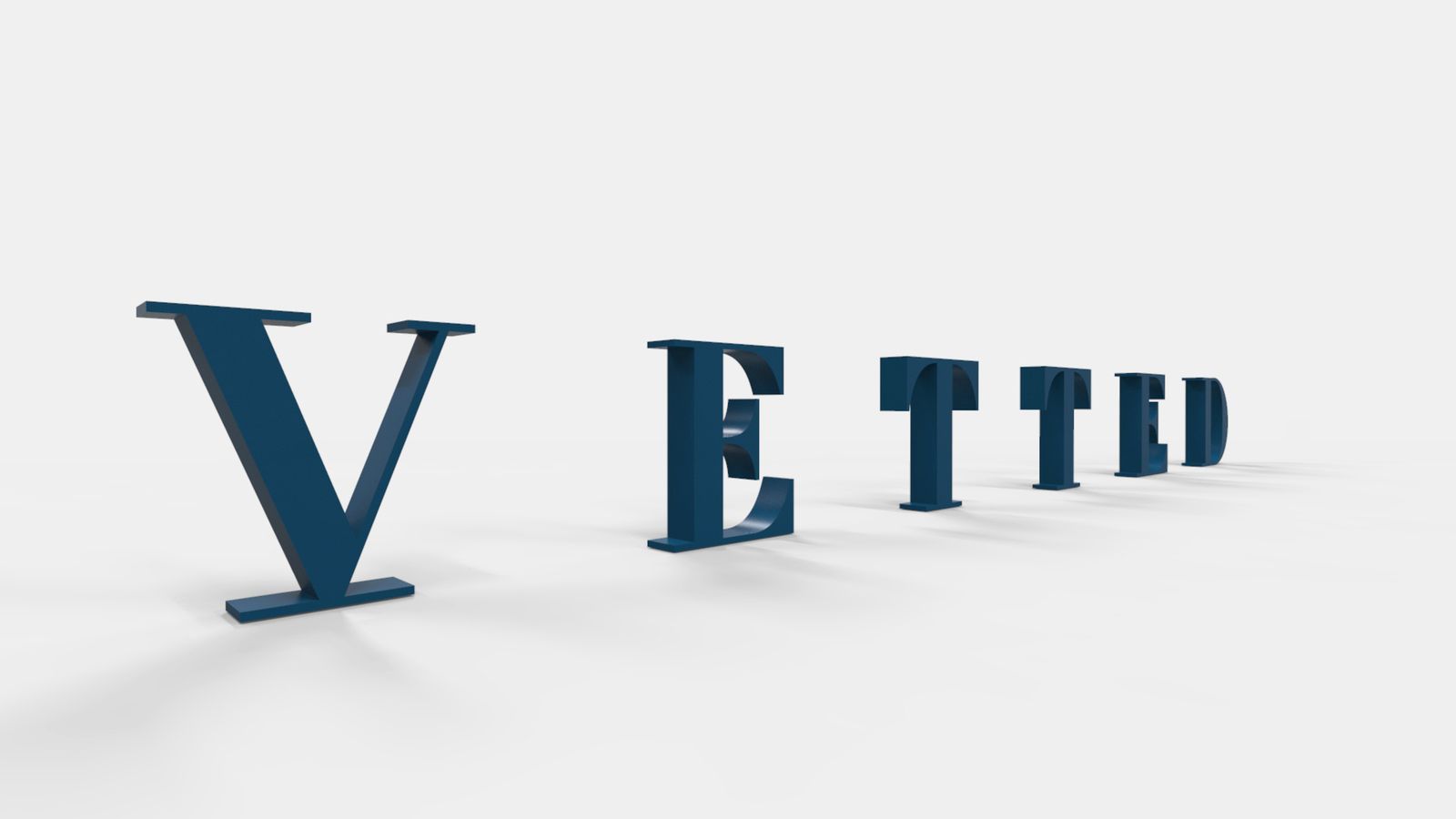 vetted large 3d letters