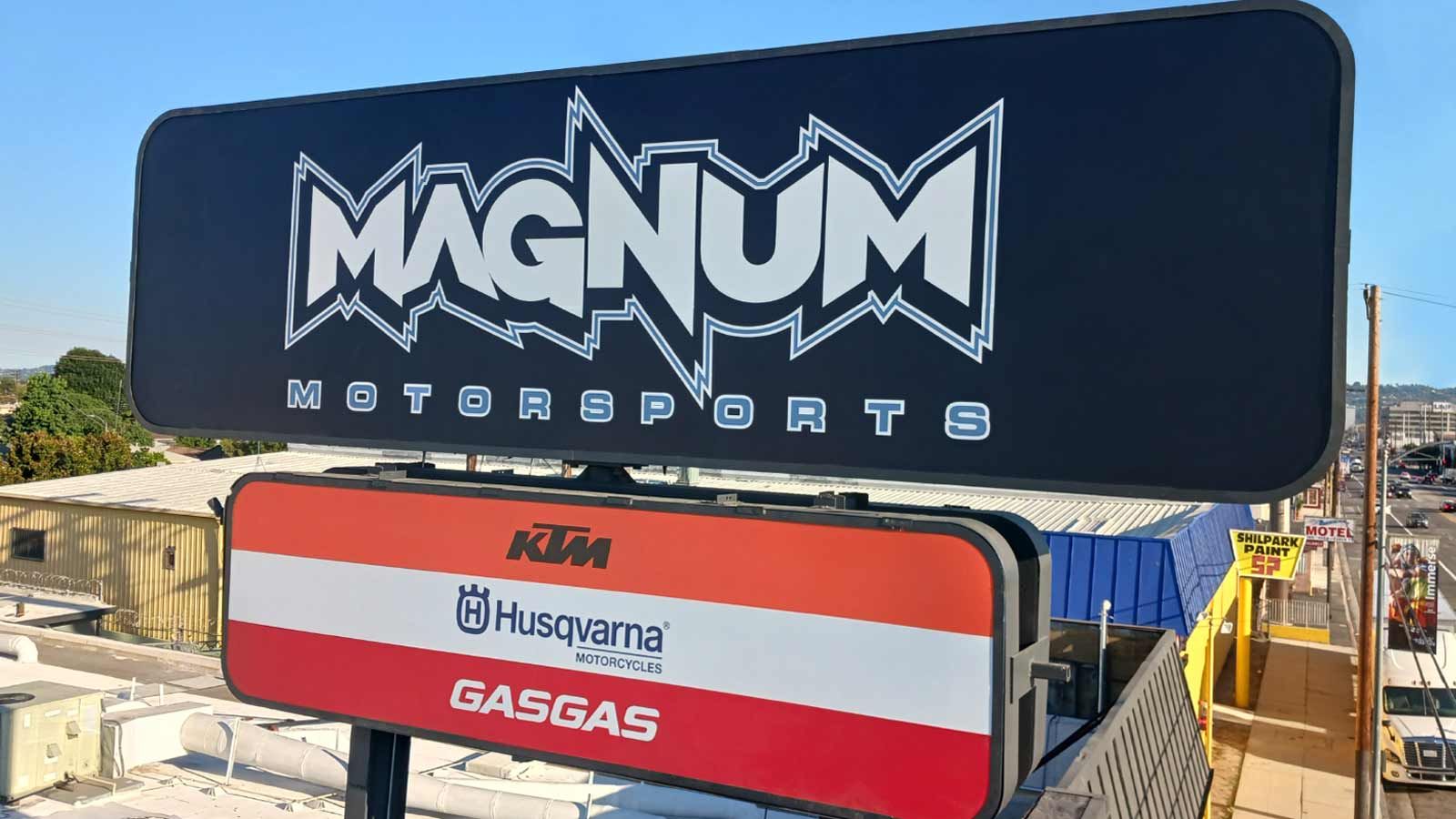 Magnum Motorsport light box sign face replacement