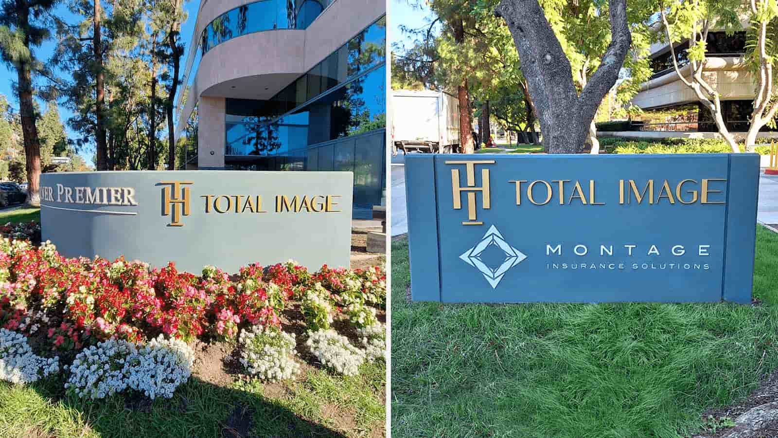Total Image Wigs and Hair Restoration Center monument signs